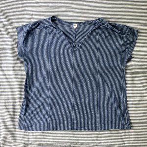 Gap Linen Striped Short-Sleeve Shirt, XL